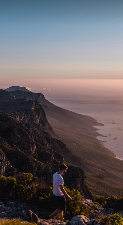 Man standing on mountain